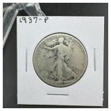 1937-P Walking Liberty Silver Half Dollar