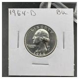 1964-D Washington Silver Quarter