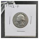 1942 Washington Silver Quarter