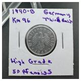 1940-B Germany Third Reich 50 Reichspfennig High G