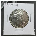 1940-P Walking Liberty Half Dollar