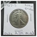 1927-S Walking Liberty Silver Half Dollar