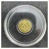 1/200 Oz Dia De Los Muertos .9999 Gold Round