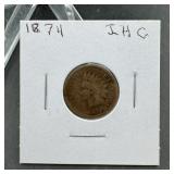 1874 Indian Head Cent