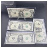 (4) 1963-b Joseph W. Barr $1 Federal Reserve Notes