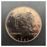 1 oz. .999 Copper Round