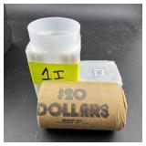 $20 Morgan Silver Dollar Roll - Cc Tail & 1889 Fac