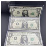 (3) 1963-b Joseph W. Barr $1 Federal Reserve Notes