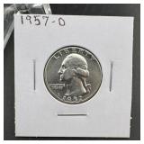 1957-D Washington Silver Quarter