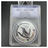 1992 Australia Kookaburra 1 oz .999 Silver Coin AN