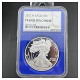 2012-W American Silver Eagle NGC PF69 Ultra Cameo