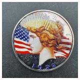 1922 Colorized Peace Silver Dollar