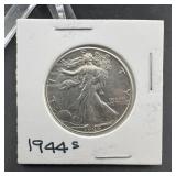 1944-S Walking Liberty Silver Half Dollar