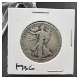 1936 Walking Liberty Silver Half Dollar