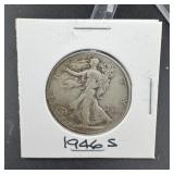 1946-S Walking Liberty Silver Half Dollar