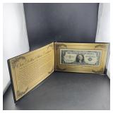 1957 One Dollar Silver Certificate Display