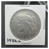 1922-D Peace Silver Dollar