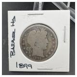 1899 Barber Silver Half Dollar