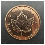 1 oz. .999 Copper Round