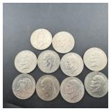 (10) 1776-1976 Bicentennial Eisenhower (ike) Dolla