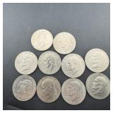 (10) 1776-1976 Bicentennial Eisenhower (ike) Dolla
