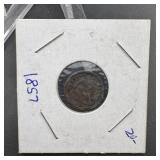 1857 Seated Liberty Silver Half Dime