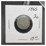 1865 Three-Cent Nickel Piece