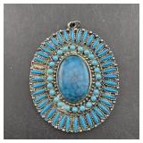 Faux Turquoise Pendant
