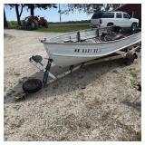 14-Foot Aluminum Boat w/ Trailer
