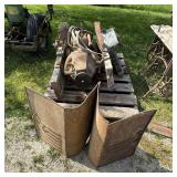 Old Model T Engine w/ Copper Radiator & Shield