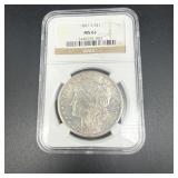 1887-s Morgan Silver Dollar Ngc Ms61