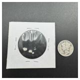 Melted Silver Shot & 1936 Silver Mercury Dime