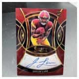 2025 Select Jalen Lane Red Maroon Rookie Autograph