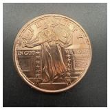 1 Oz .999 Fine Copper Round
