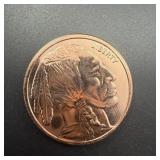 1 Oz .999 Fine Copper Round