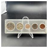 1960 Silver Coin Year Set Includes Silver Half Dol