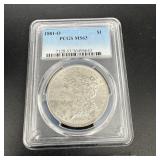 1881-o Morgan Silver Dollar Pcgs Ms63