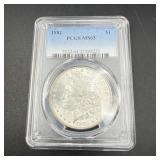 1882 Morgan Silver Dollar Pcgs Ms63