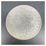 1891-cc Carson City Morgan Silver Dollar
