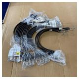 Lot of (18) 21ï¿½ Black Rubber Bungee Straps