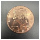 1 Oz .999 Fine Copper Round