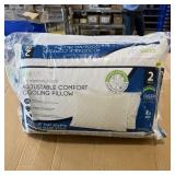 (2) PureLux Gel Memory Foam Adjustable Comfort Coo
