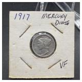 1917 Mercury Silver Dime