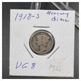 1918-S Mercury Silver Dime