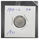 1917-S Mercury Silver Dime