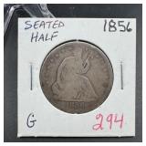 1856 Seated Liberty Half Dollar