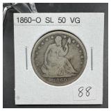 1860-O Seated Liberty Half Dollar
