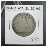 1854-O Seated Liberty Half Dollar