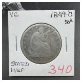 1849-O Seated Liberty Half Dollar