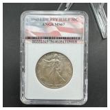 1945 Walking Liberty Half Dollar ANGS MS67